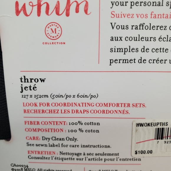 Martha Stewart Whim Collection Blanket - Picture 4 of 7